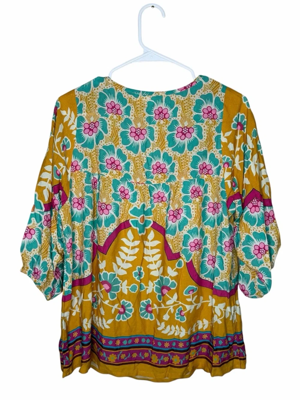 Natural Life Maribel Matching Top & Shorts Set Size Small/Medium Mustard Floral